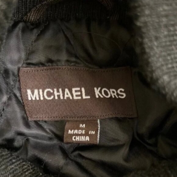 Michael Kors Heavy Black Wool Jacket with Stand-Up Collar - Picture 2 of 15